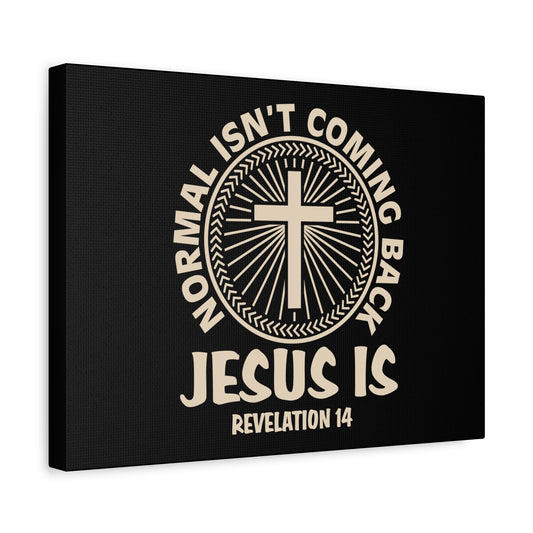 Scripture Canvas Jesus Is Coming Back Revelation 14 Christian Wall Art Bible Verse Print Ready to Hang