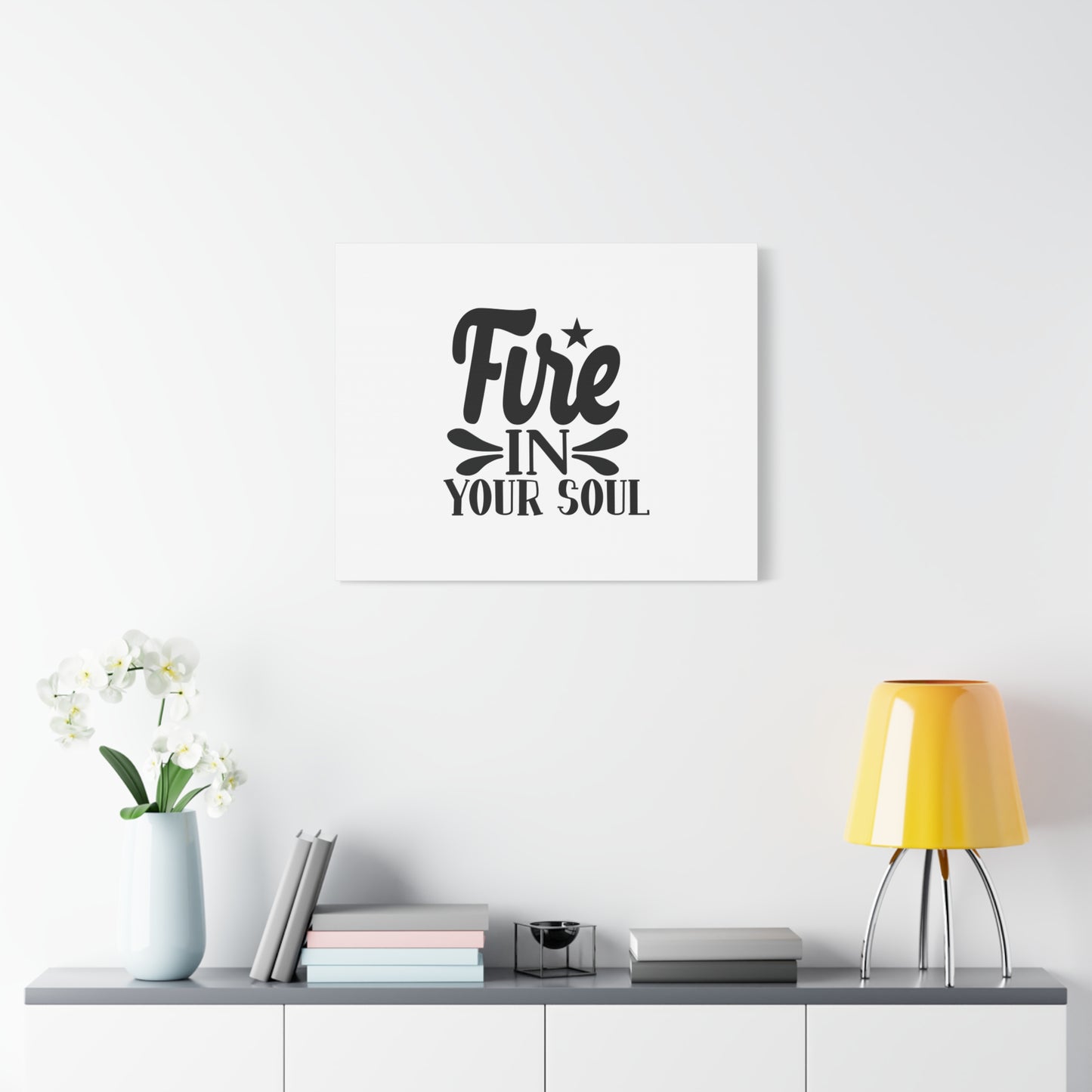 Scripture Canvas Fire In Your Soul Psalm 39:3 Christian Wall Art Bible Verse Print Ready to Hang
