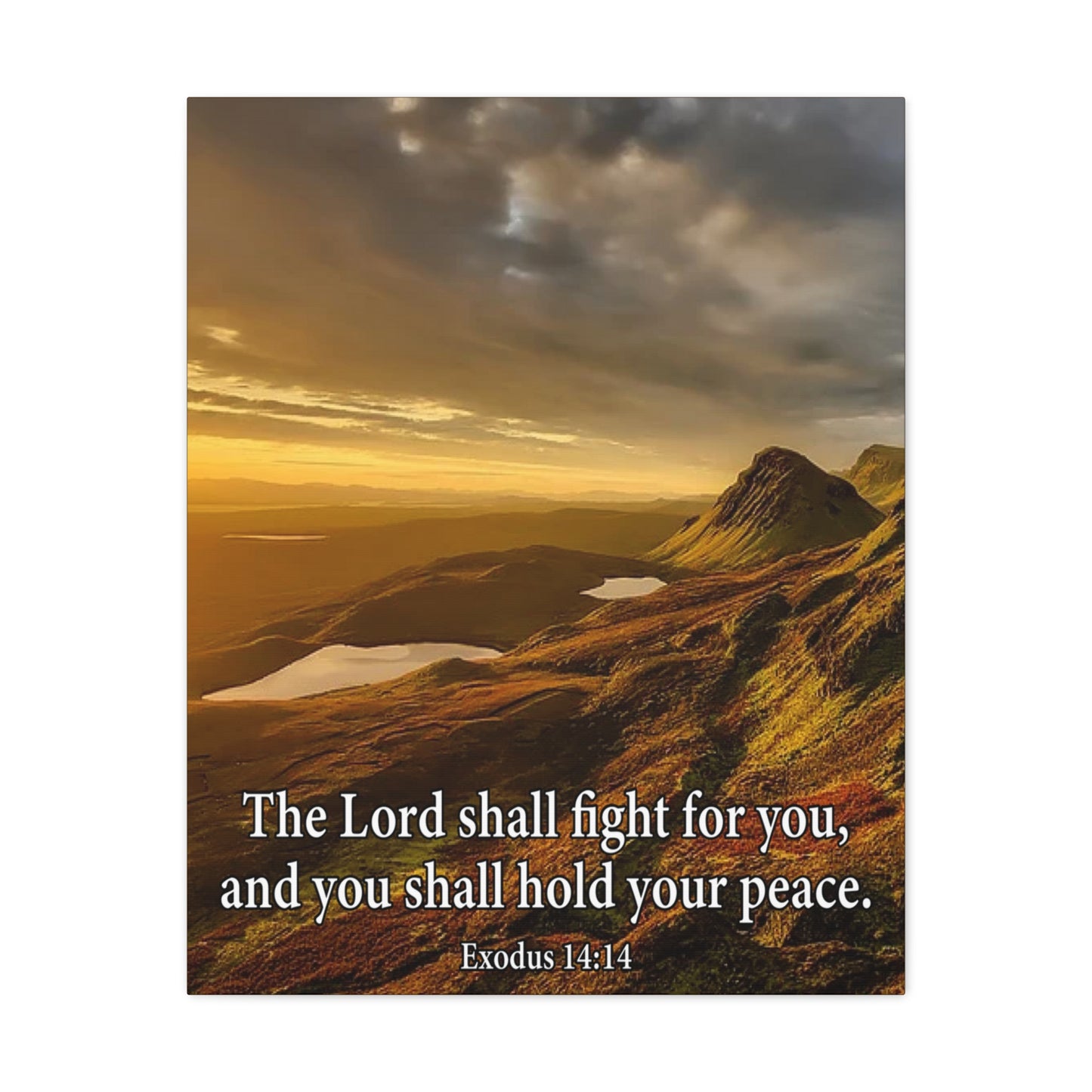 The Lord Shall Fight For You Romans 8:31 Christian Wall Art Bible Verse Print Ready to Hang