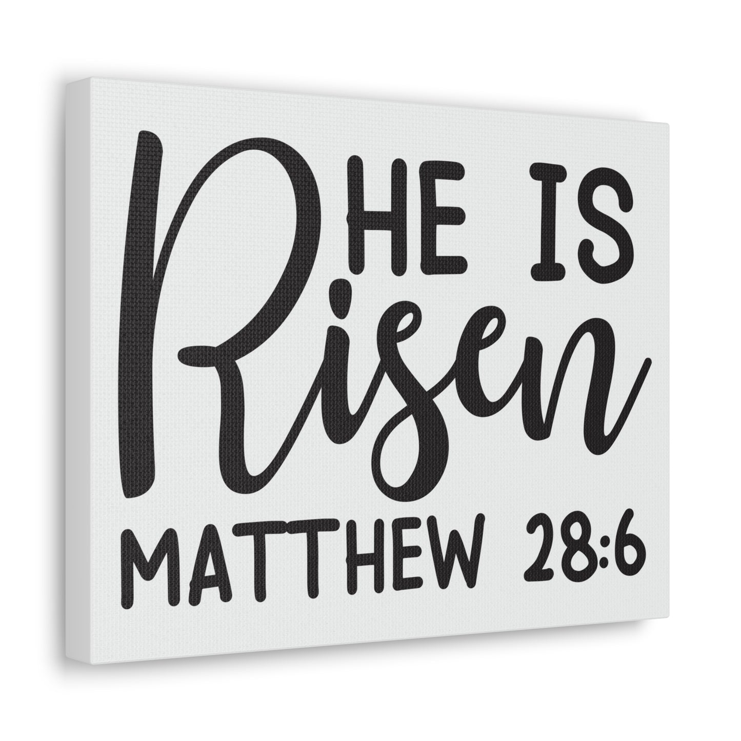 He Is Risen Matthew 28:6 Bible Verse Canvas Christian Wall Art Ready To Hang