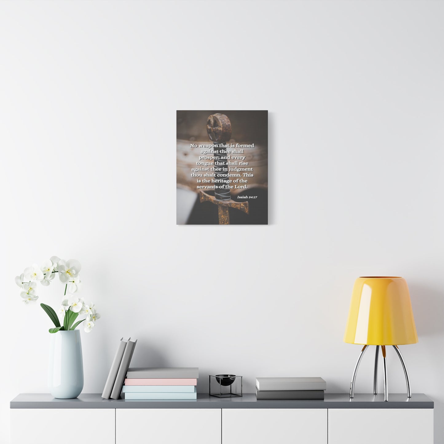 Scripture Walls No Weapon Isaiah 54:17 Bible Verse Canvas Christian Wall Art Ready to Hang