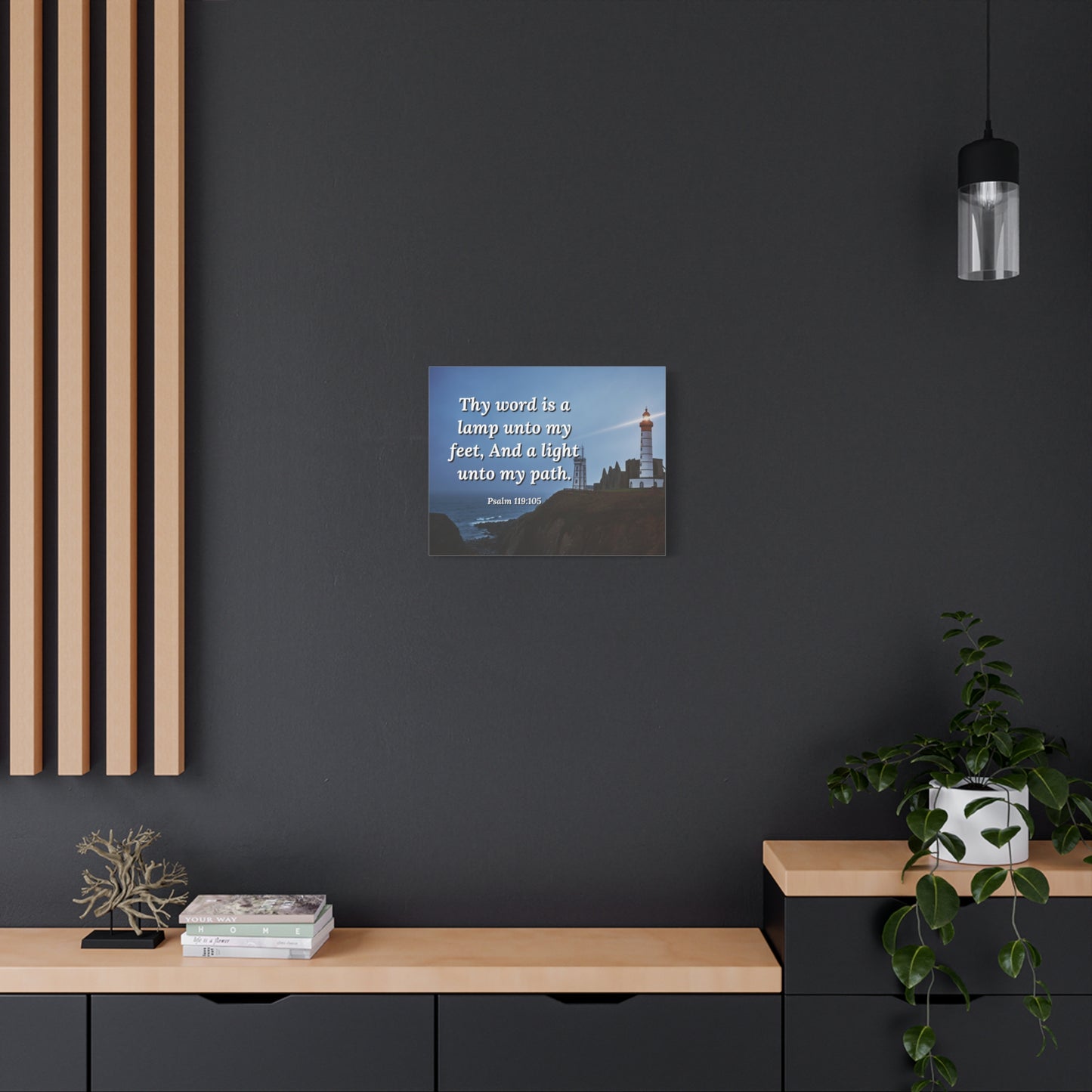 Scripture Walls A Lamp Unto My Feet Psalm 119:105 Bible Verse Canvas Christian Wall Art Ready to Hang