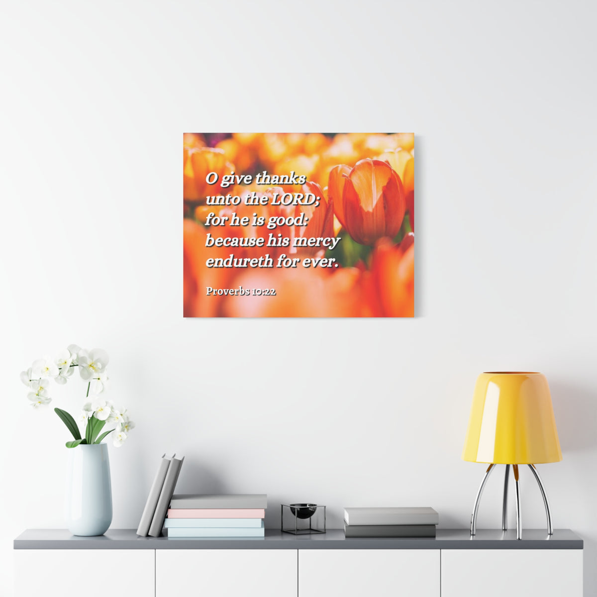 Scripture Canvas The Blessing Proverbs 10:22 Christian Wall Art Bible Verse Print Ready to Hang