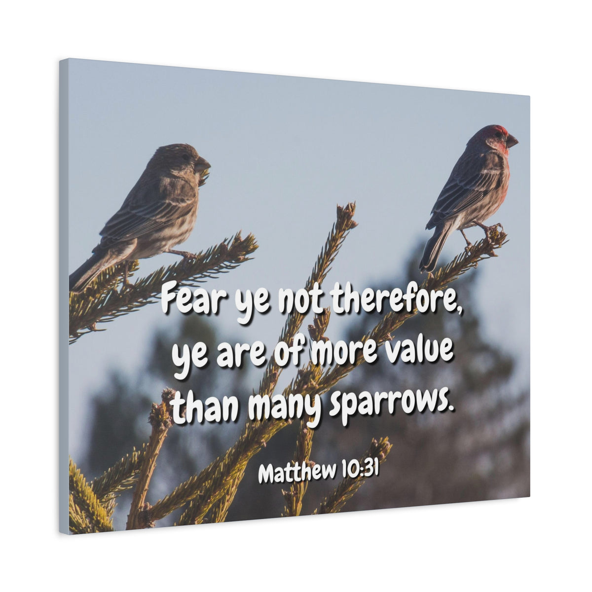 Scripture Canvas More Value Matthew 10:31 Christian Wall Art Bible Verse Print Ready to Hang