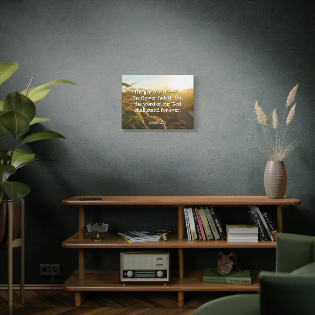 Scripture Canvas Stand For Ever Isaiah 40:8 Christian Wall Art Bible Verse Print Ready to Hang