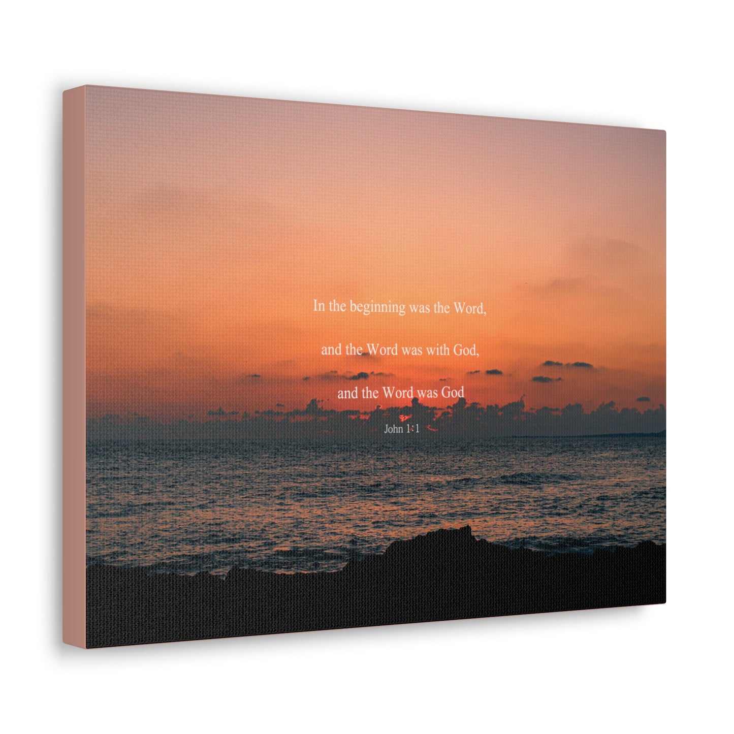 Word Was God John 1:1 Bible Verse Canvas Christian Wall Art Bible Verse Print Ready To Hang