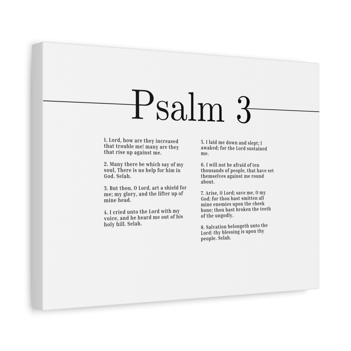Scripture Canvas Arise, O Lord Psalm 3 Christian Wall Art Bible Verse Print Ready to Hang