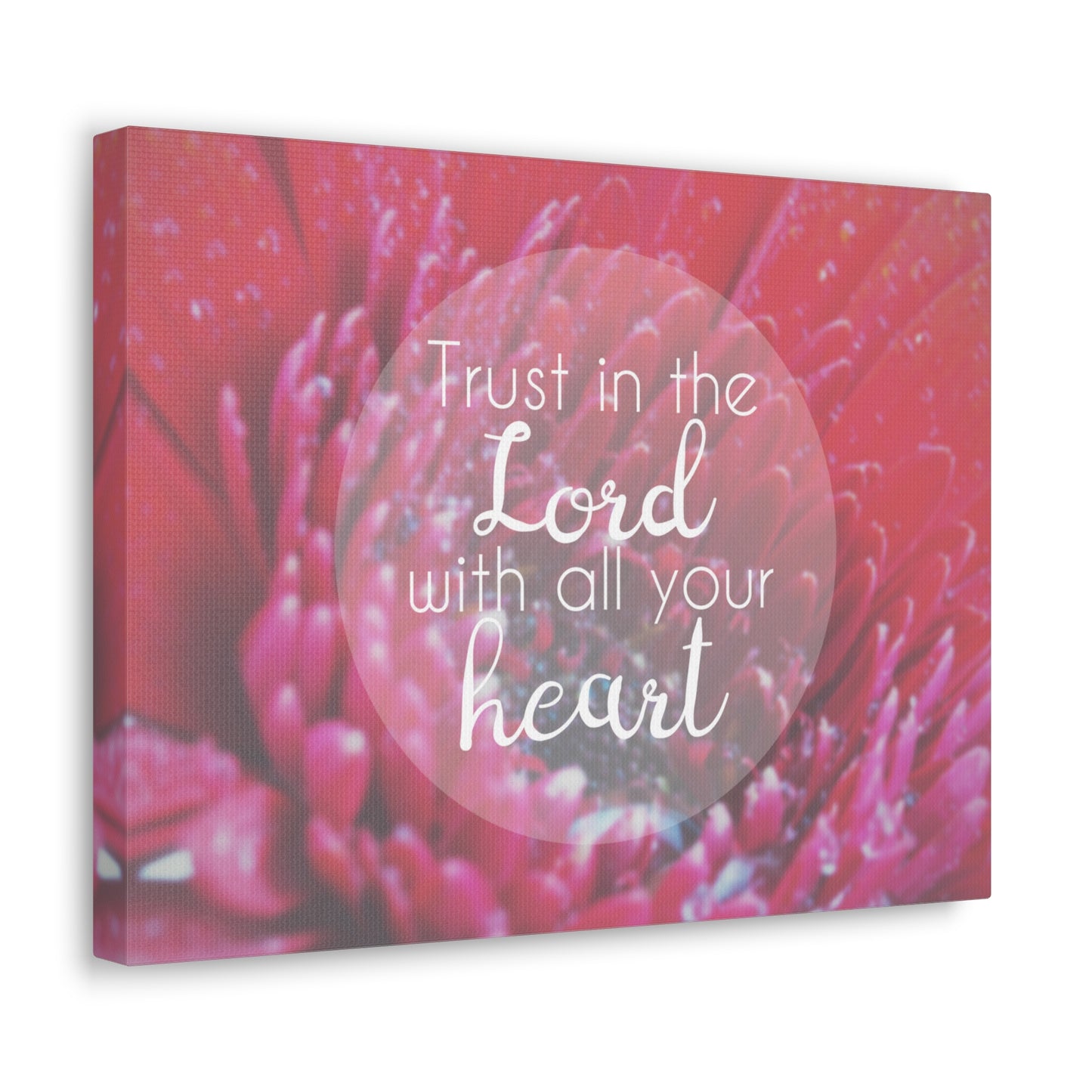 Trust In The Lord Proverbs 3:5 Red Christian Wall Art Bible Verse Print Ready to Hang