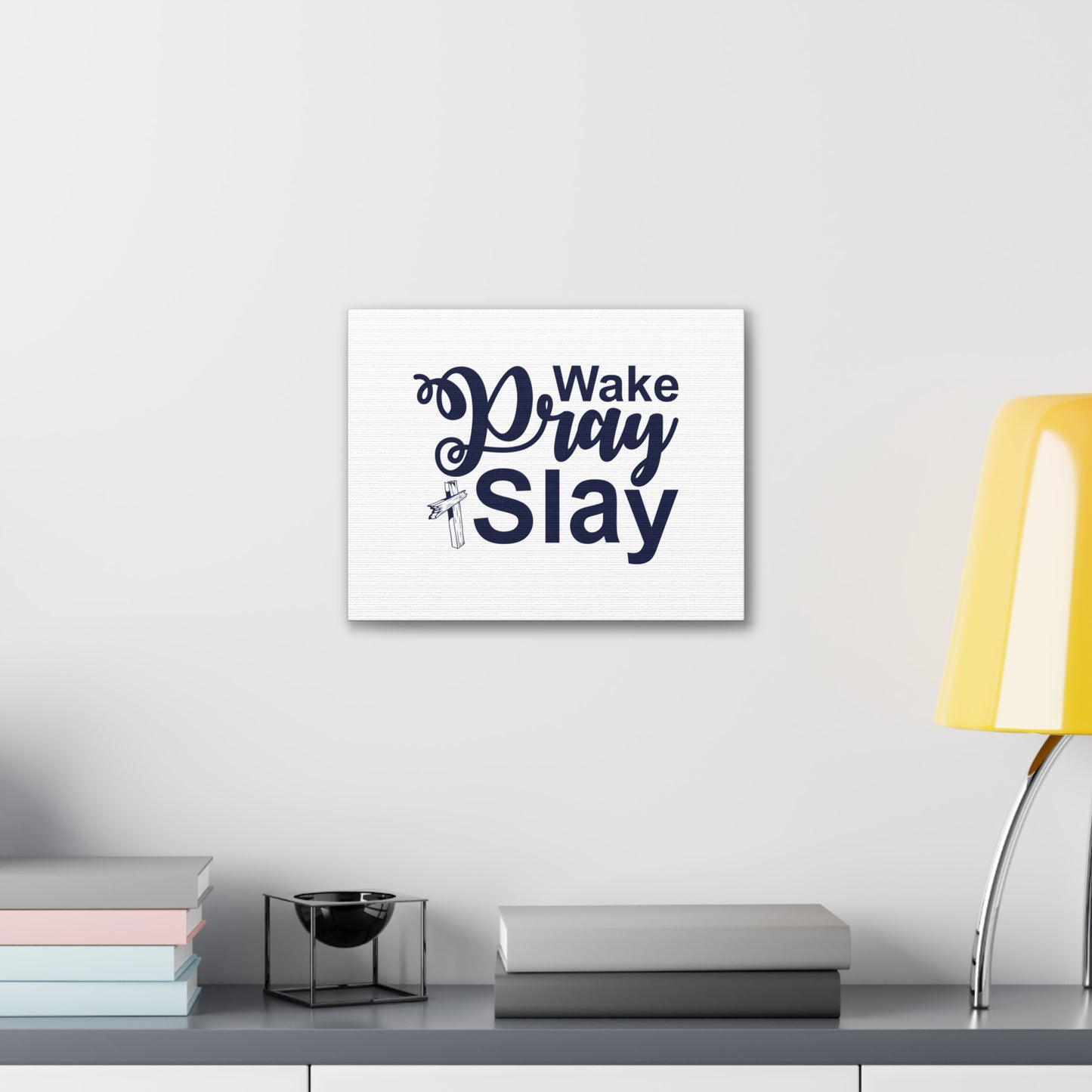 Wake, Pray, Slay Ephesians 2:10 Christian Wall Art Bible Verse Print Ready to Hang