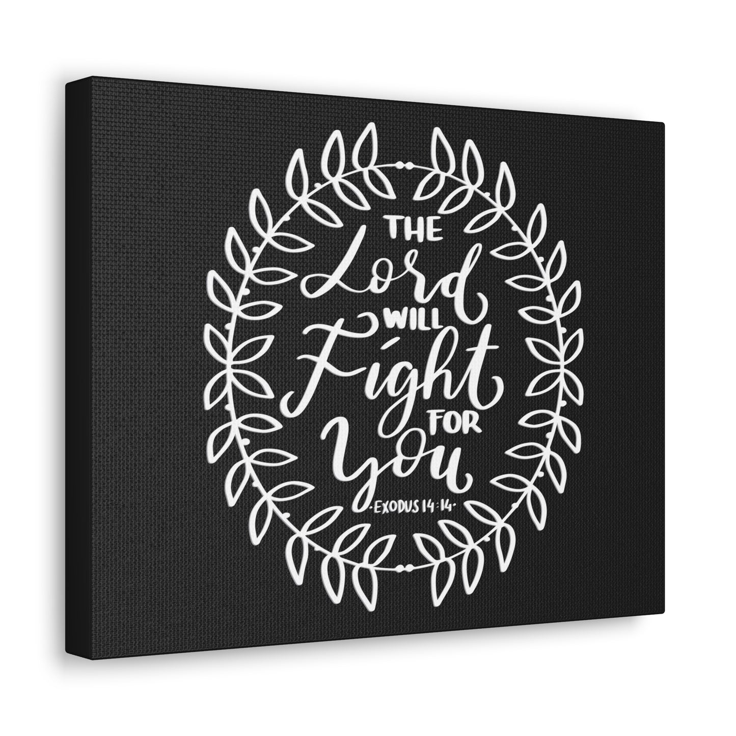 The Lord Will Fight Exodus 14:14 Bible Verse Canvas Christian Wall Art Ready to Hang