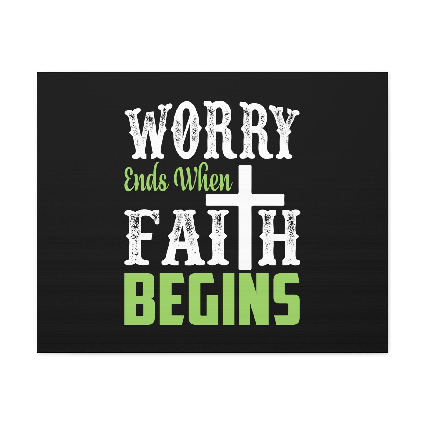 Worry Ends When Faith Begins 1 Peter 5:7 Christian Wall Art Bible Verse Print Ready to Hang