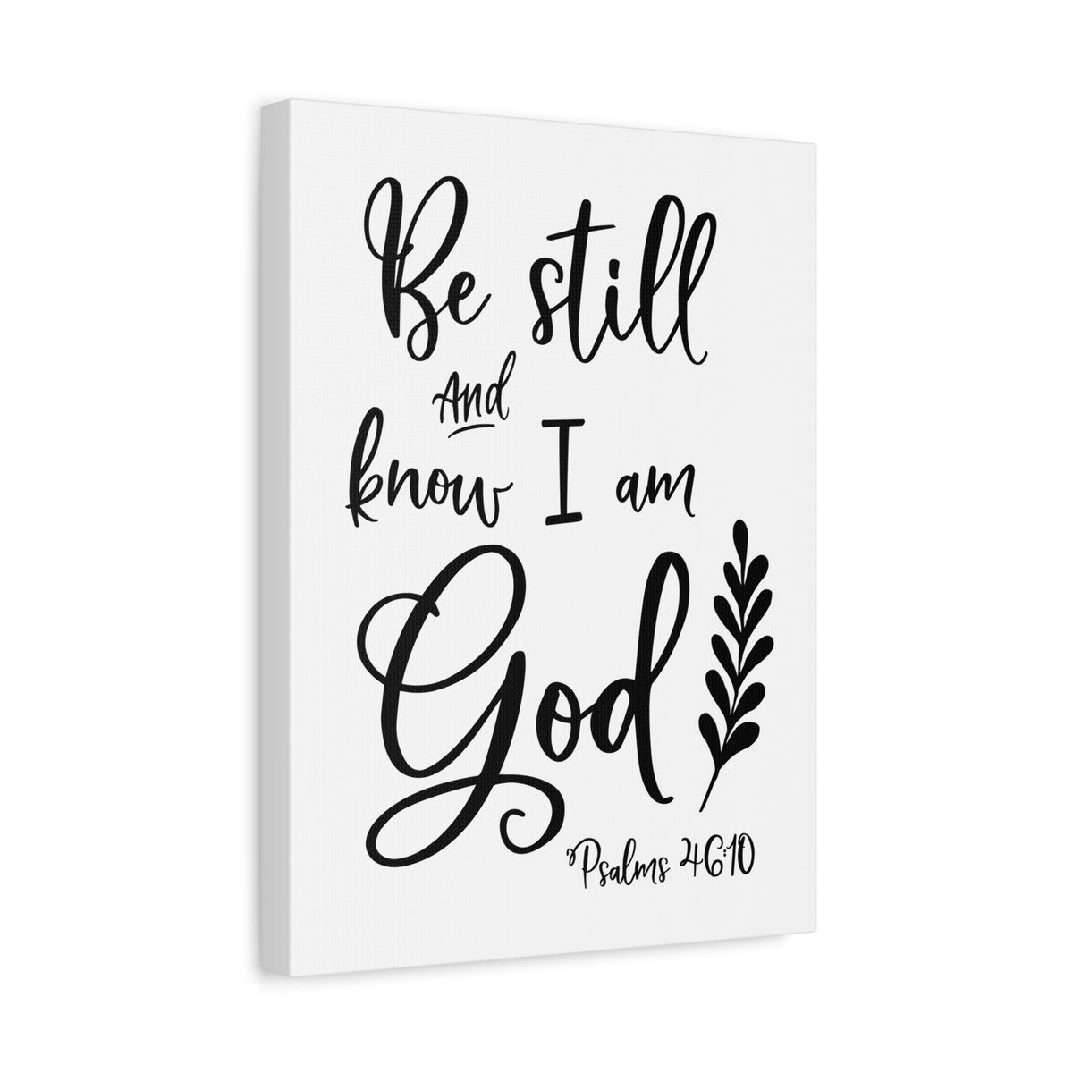 Scripture Canvas Know I Am God Proverbs 46:10 Christian Wall Art Bible Verse Print Ready to Hang