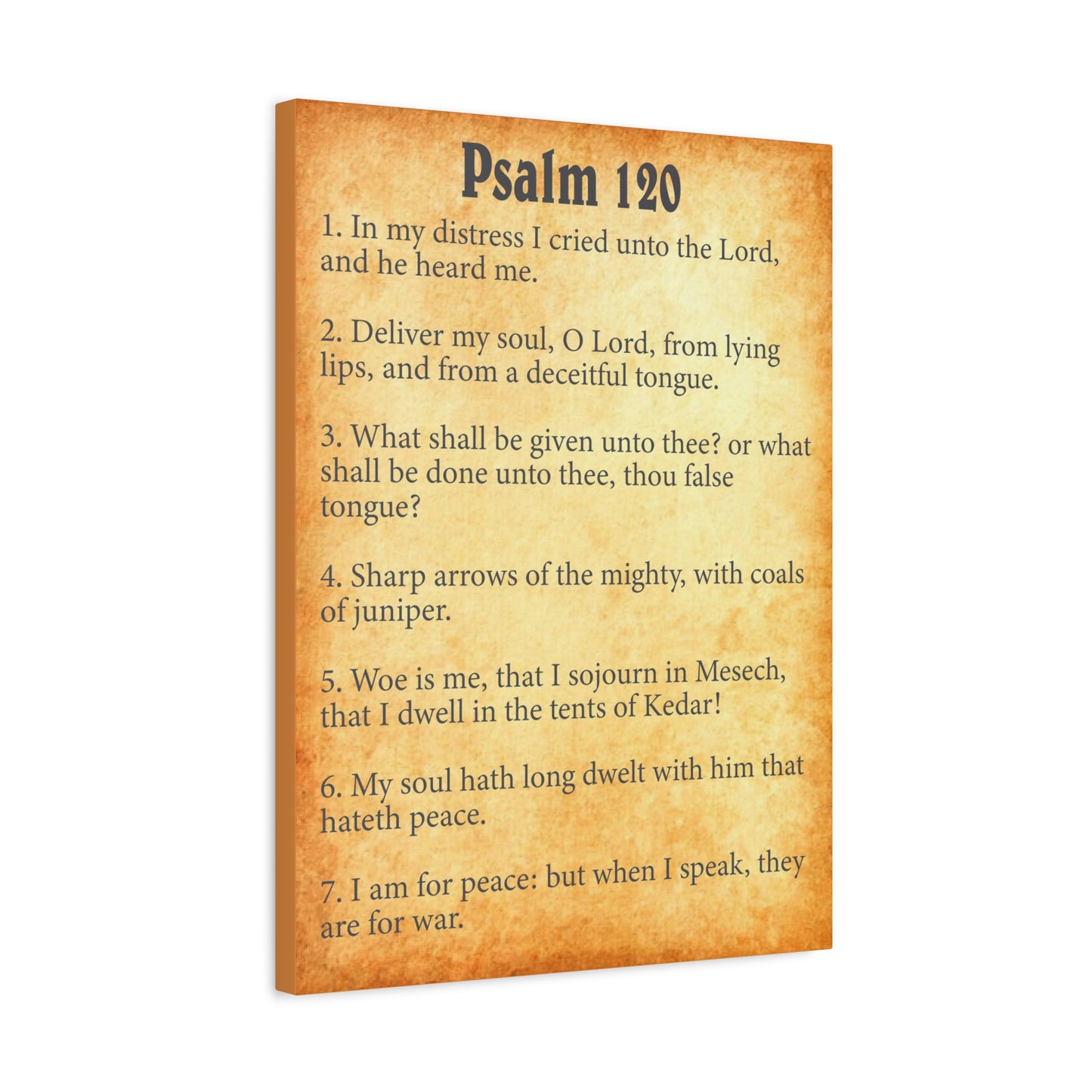 Scripture Walls Psalm 120 Gold Bible Chapter Canvas Christian Wall Art Ready to Hang