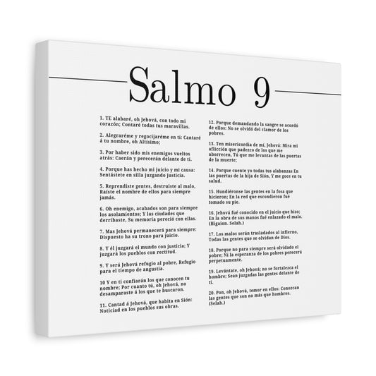 Salmo 9 Impresión De Arte Cristiano en la Pared Lista Para Colgar