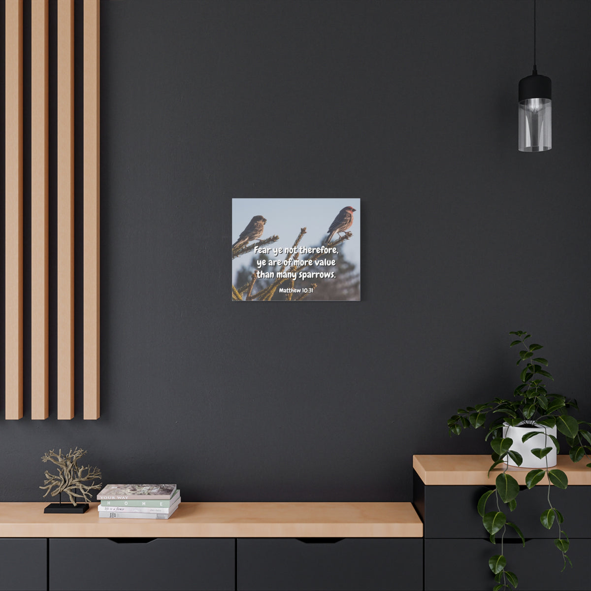 Scripture Canvas More Value Matthew 10:31 Christian Wall Art Bible Verse Print Ready to Hang