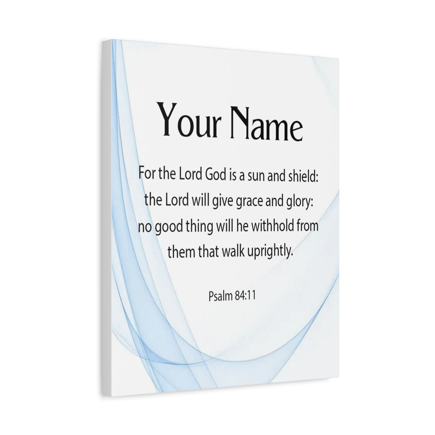 Scripture Walls Personalized Psalm 84:11 Bible Chapter Canvas Christian Wall Art Ready to Hang