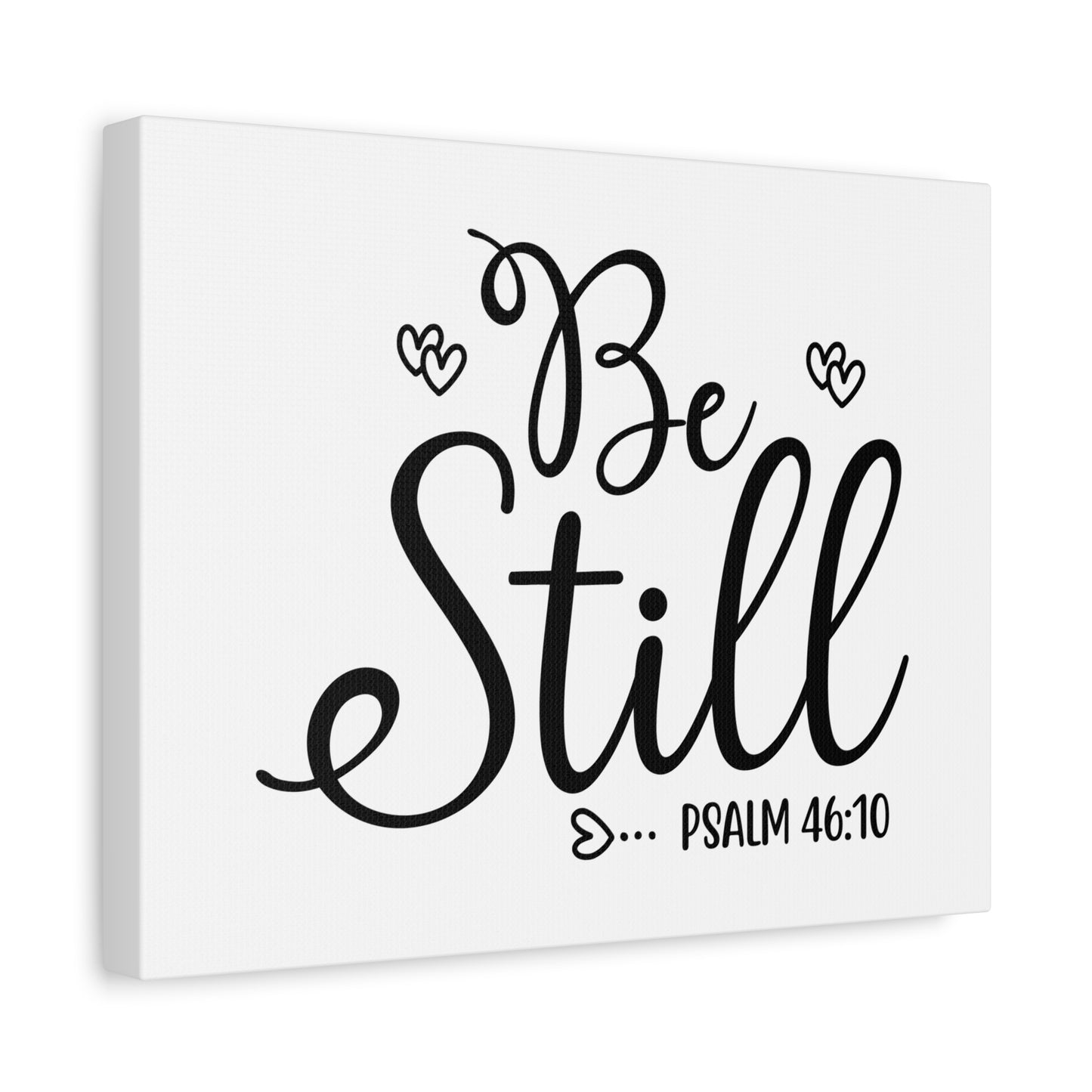 Scripture Canvas Be Still Psalm 46:10 Christian Wall Art Bible Verse Print Ready to Hang