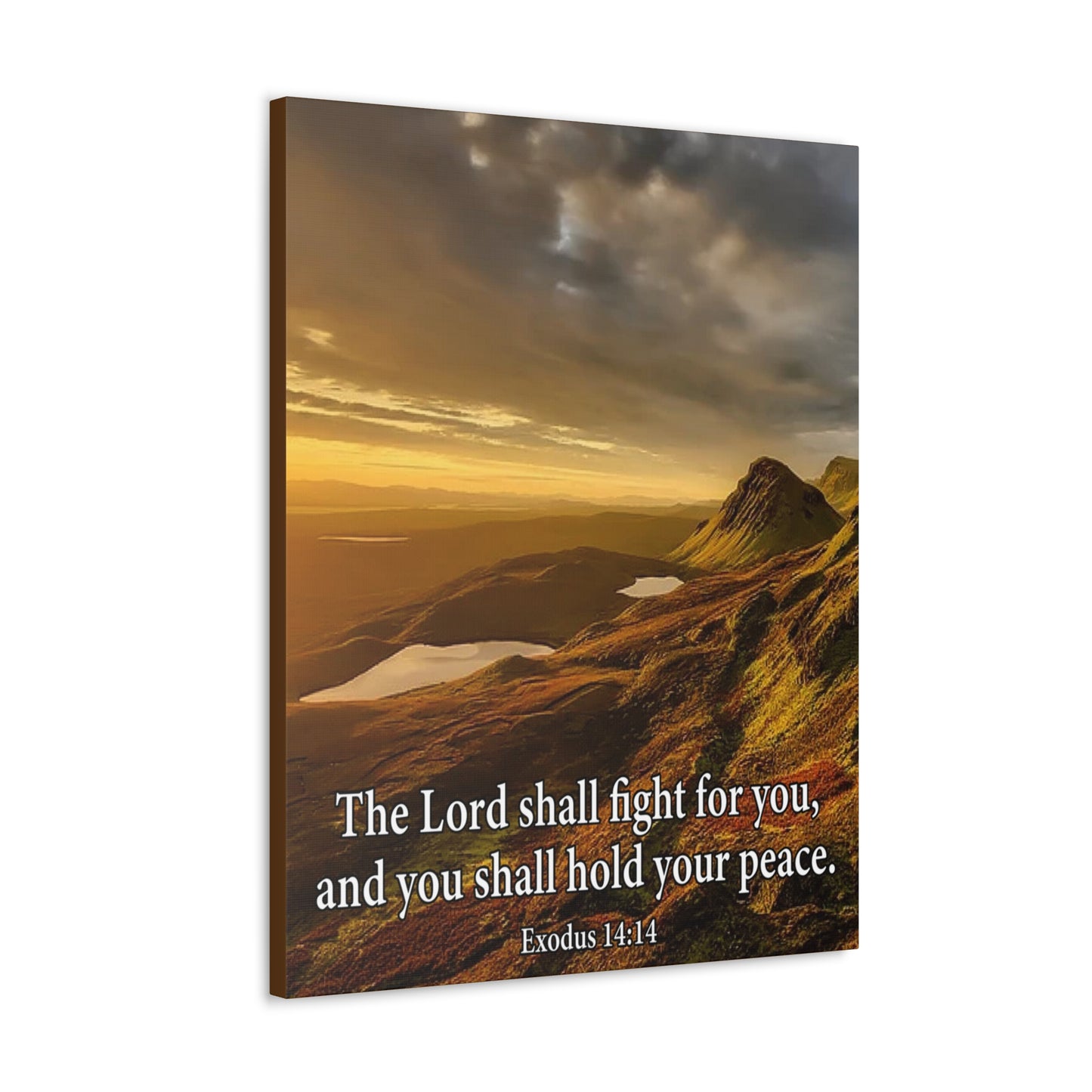 The Lord Shall Fight For You Romans 8:31 Christian Wall Art Bible Verse Print Ready to Hang