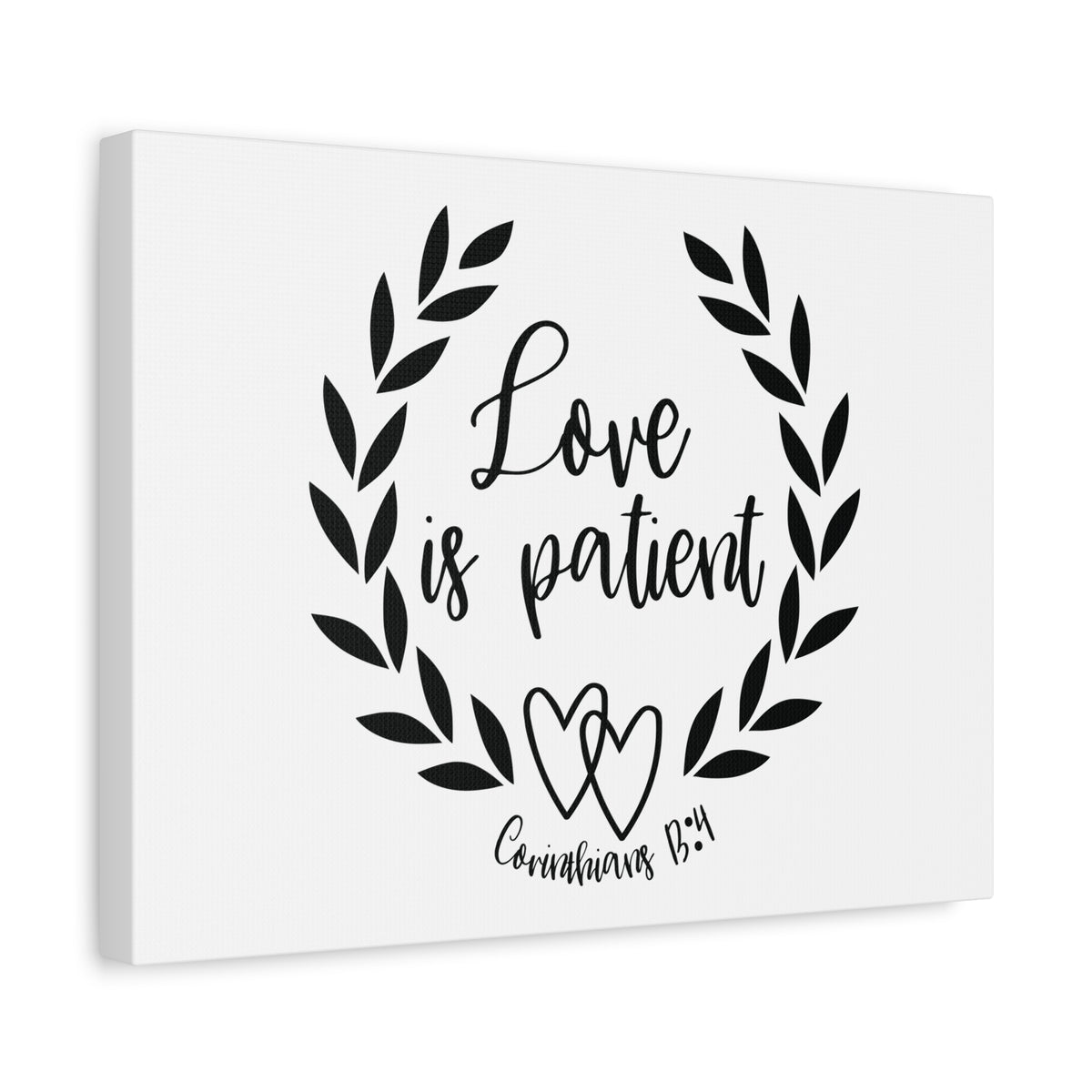 Scripture Canvas Love Is Patient Corinthians 13:4 Christian Wall Art Bible Verse Print Ready to Hang