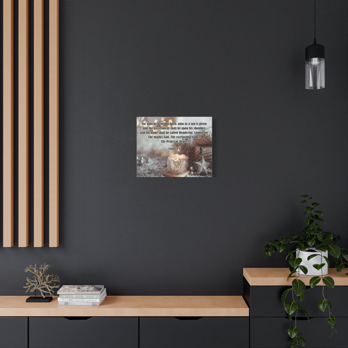 Scripture Canvas The Prince of Peace Isaiah 9:6 Christian Wall Art Bible Verse Print Ready to Hang