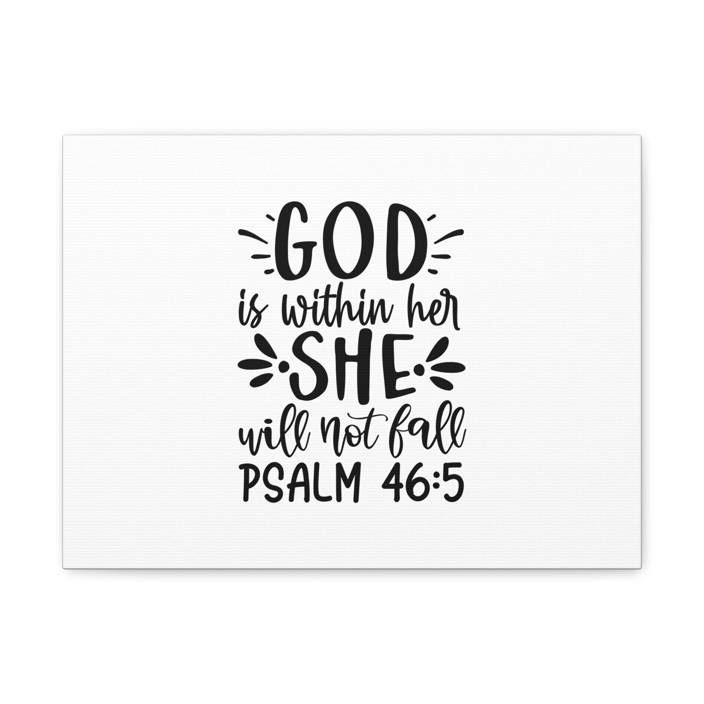 Will Not Fall Psalm 46:5 Christian Wall Art Bible Verse Print Ready to Hang