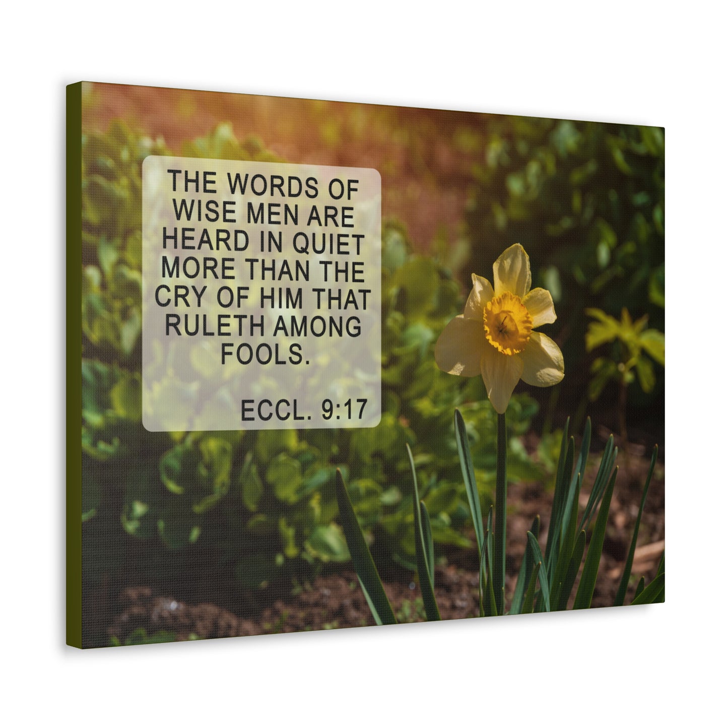 Words Of Wise Eccl 9:17 Bible Verse Canvas Christian Wall Art Ready to Hang
