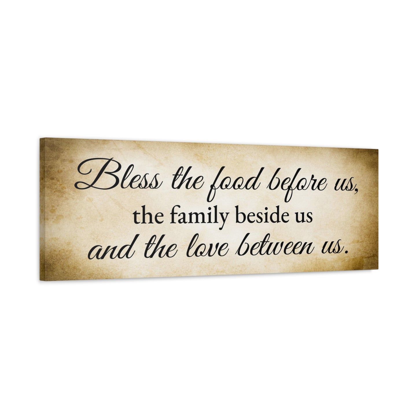 Scripture Walls Bless The Food Gold Bible Verse Canvas Christian Wall Art Ready to Hang Unframed