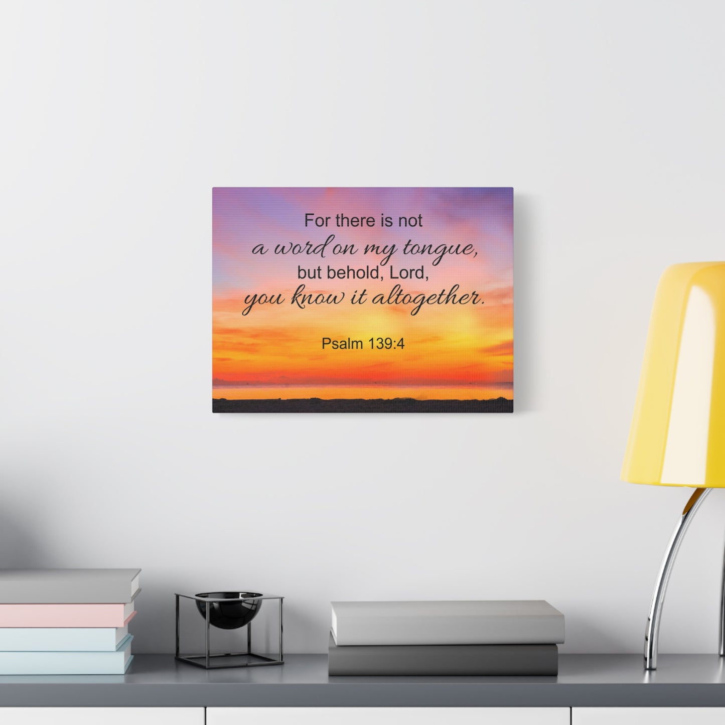 Scripture Canvas You Know It All Together Psalm 139:4 Christian Wall Art Bible Verse Print Ready to Hang