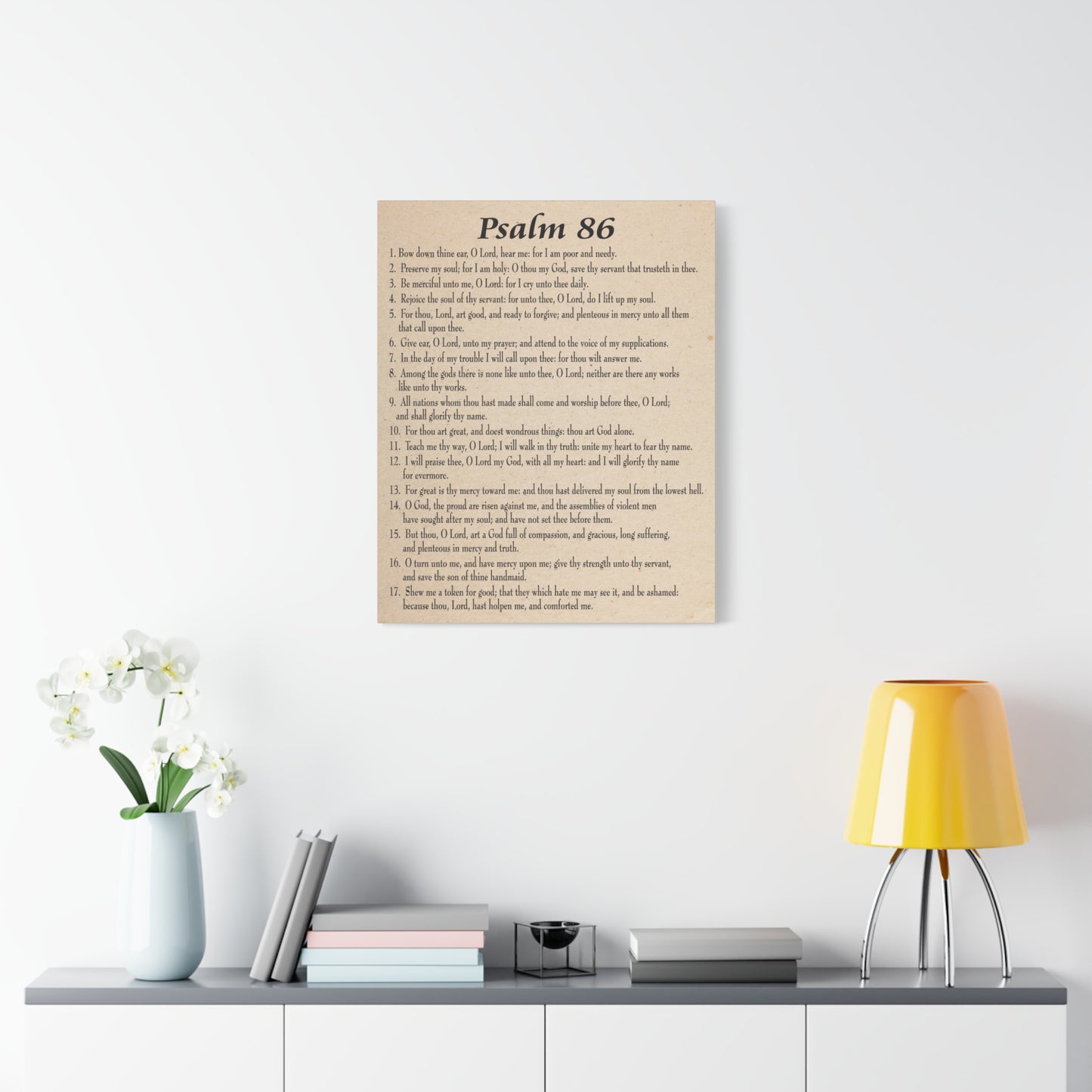 Scripture Walls Praying in Difficult Times Psalm 86:2 Bible Verse Canvas Christian Wall Art Ready to Hang