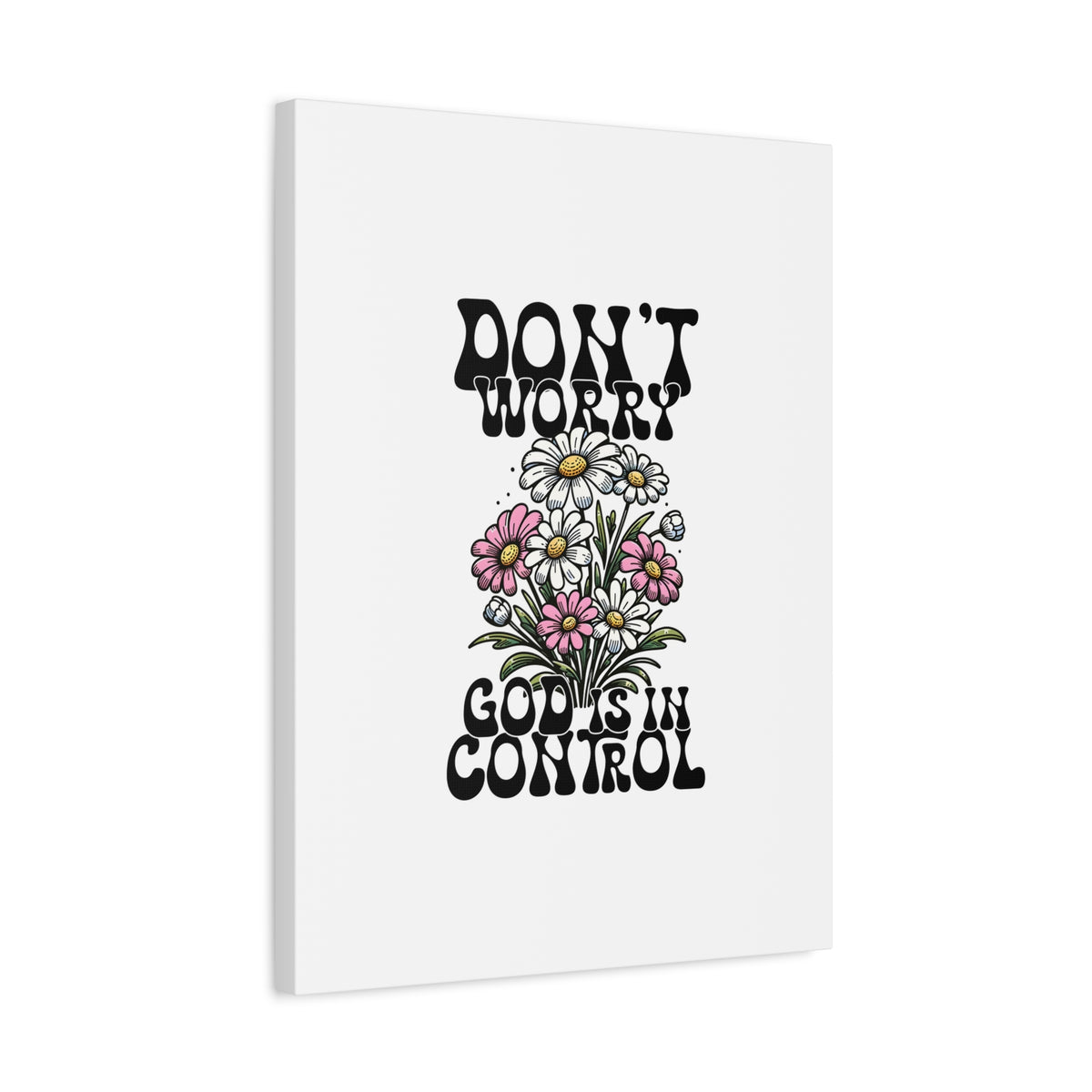 Scripture Walls God is in Control Retro Bible Verse Canvas Christian Wall Art Ready to Hang Unframed