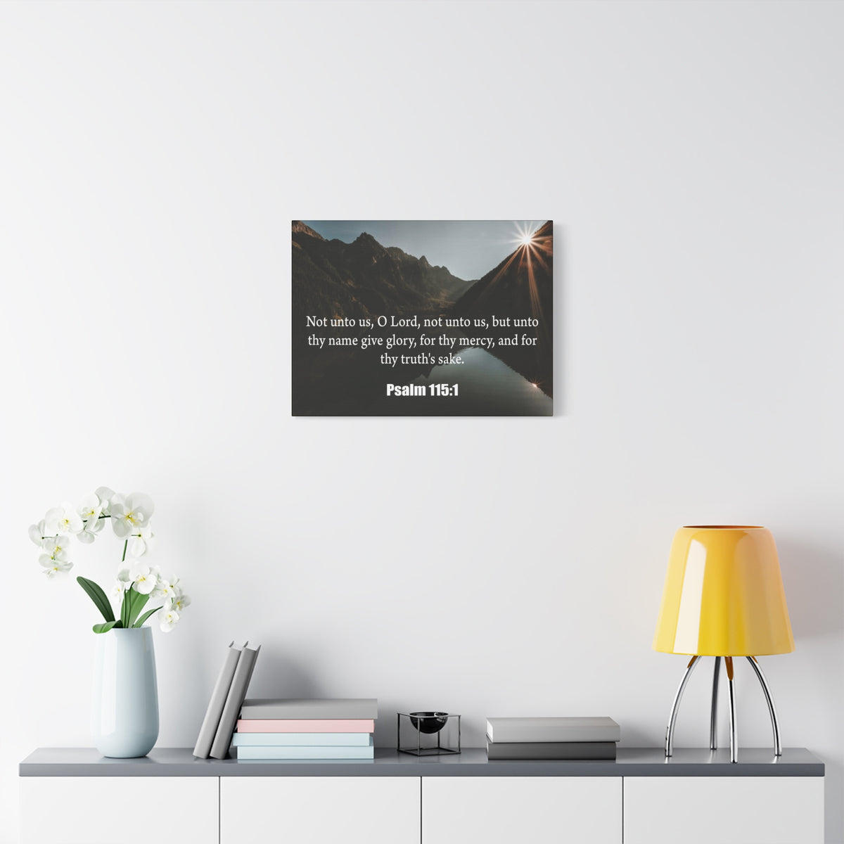 Scripture Canvas Not Unto Us Isaiah 41:10 Christian Wall Art Bible Verse Print Ready to Hang
