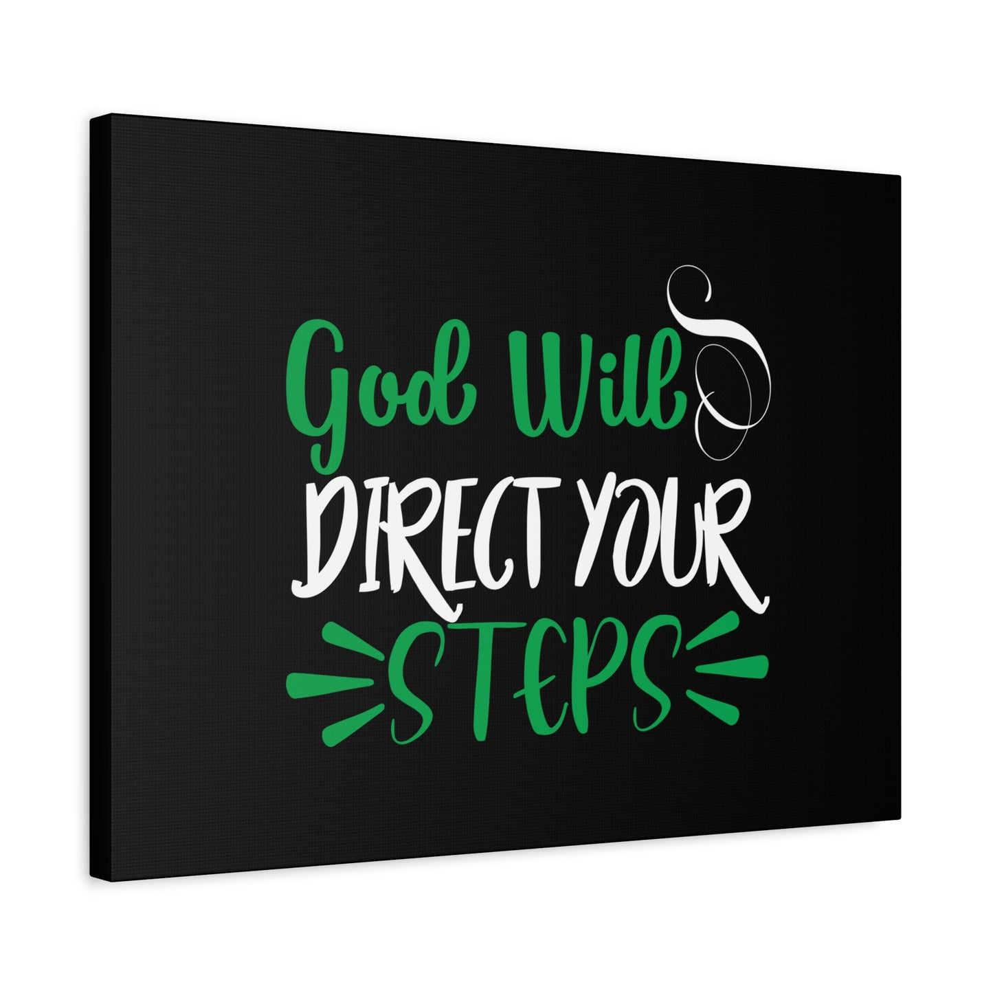 Scripture Canvas God Will Direct Your Steps Psalm 32:8 Christian Wall Art Bible Verse Print Ready to Hang