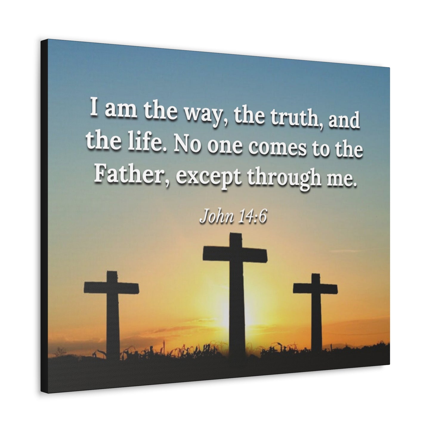 The Way John 14:6 Sunset Christian Wall Art Bible Verse Print Ready to Hang