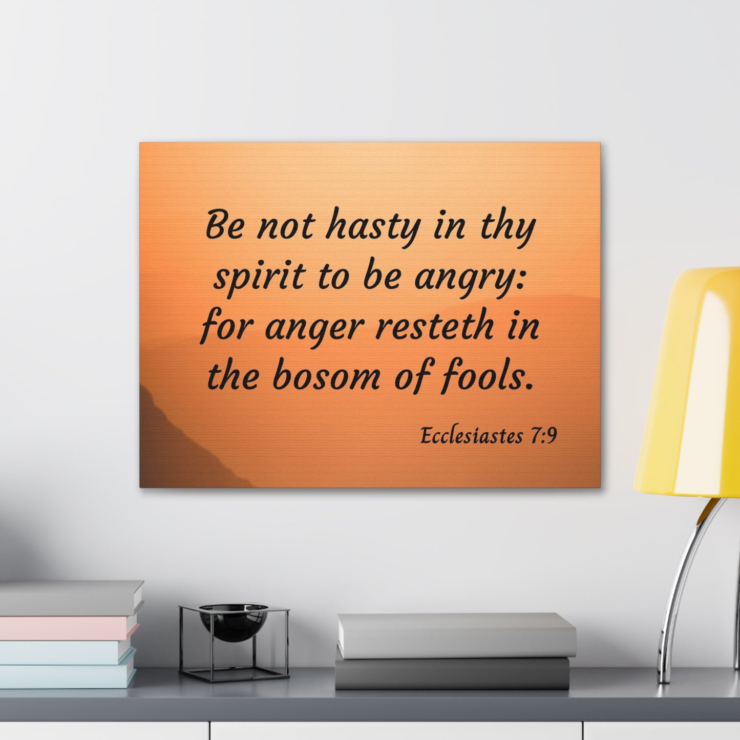Thy Spirit Ecclesiastes 7:9 Bible Verse Canvas Christian Wall Art Ready to Hang