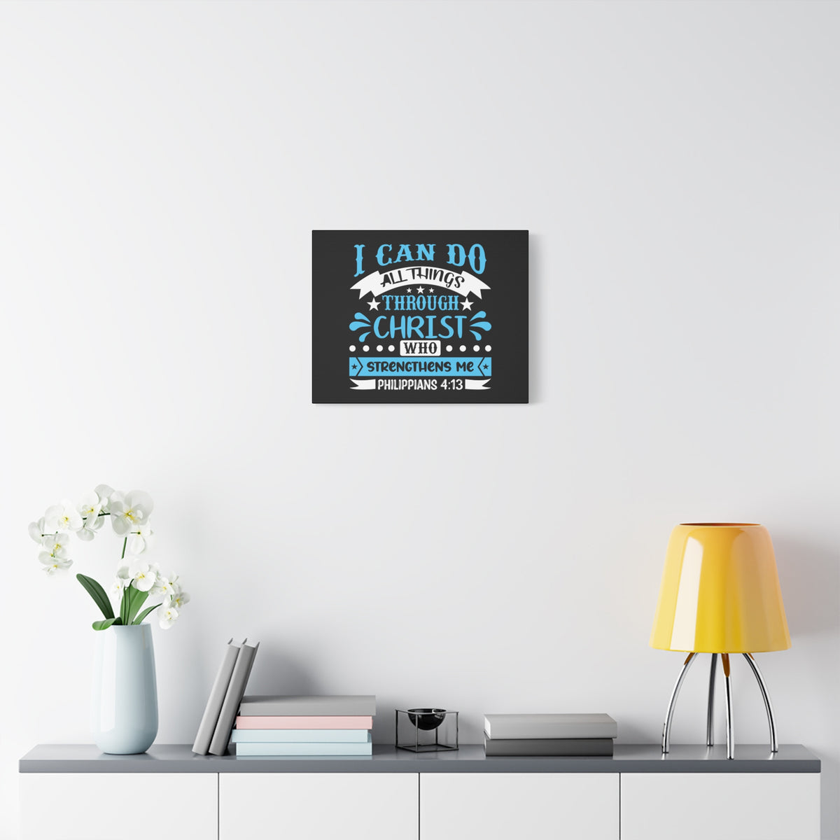 Scripture Canvas I Can Do All Things Philippians 4:13 Christian Wall Art Bible Verse Print Ready to Hang