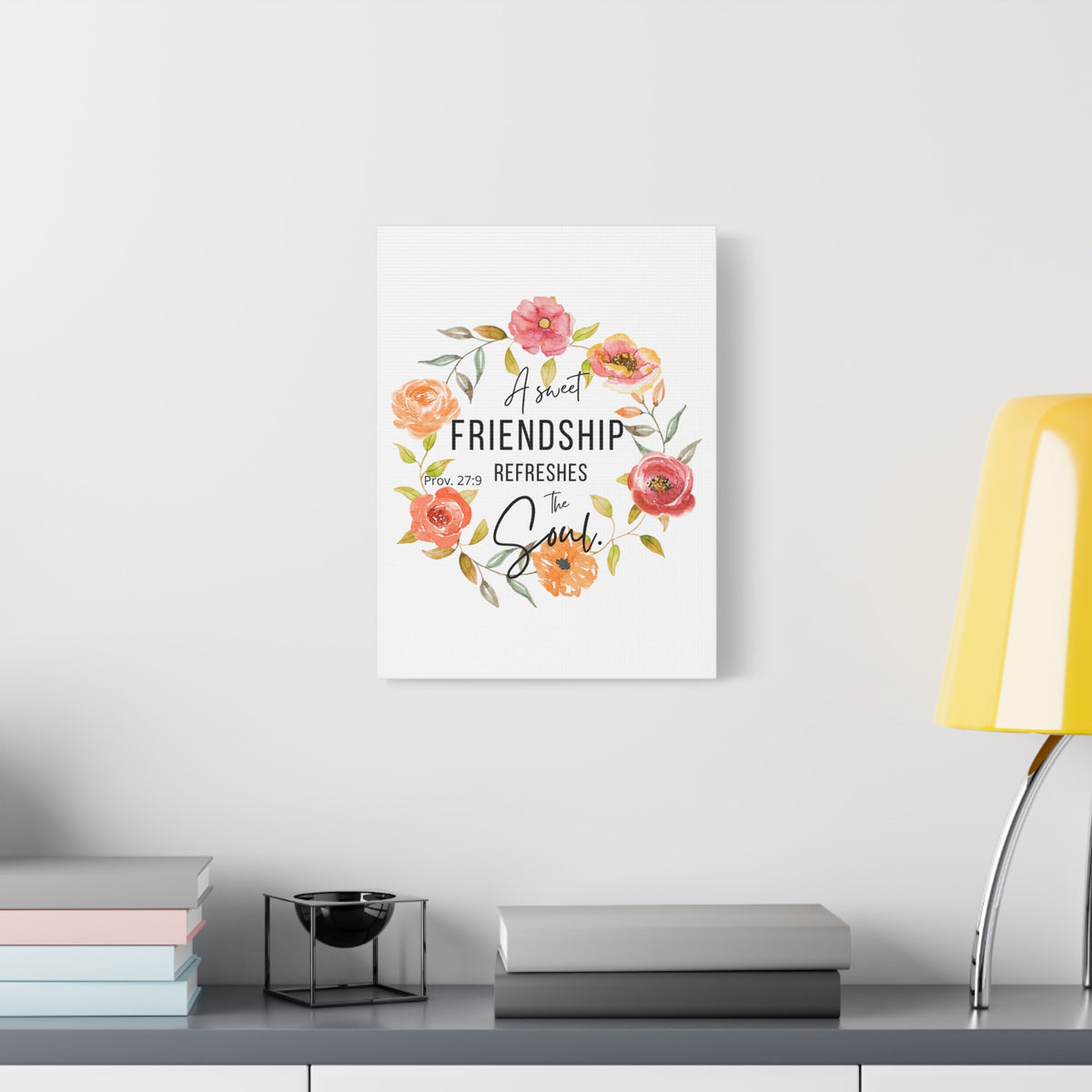 Scripture Walls A Sweet Friendship Proverbs 27:9 Bible Verse Canvas Christian Wall Art Ready to Hang Unframed