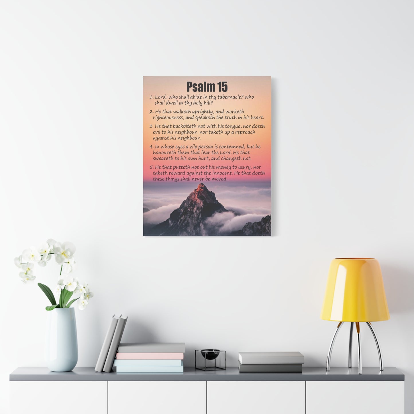 Scripture Walls Abide in God's Sanctuary Psalm 15:2 Christian Wall Art Print Ready to Hang