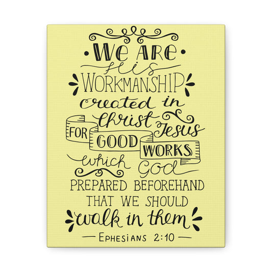 We Are Workmanship Ephesians 2:10 Christian Wall Art Bible Verse Print Ready To Hang