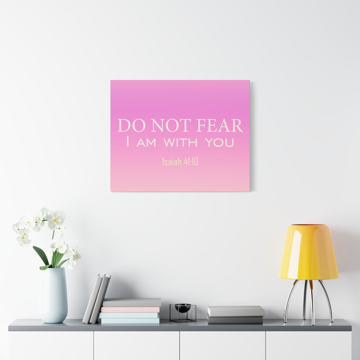 Scripture Canvas I Am With You Isaiah 41:10 Christian Wall Art Bible Verse Print Ready to Hang
