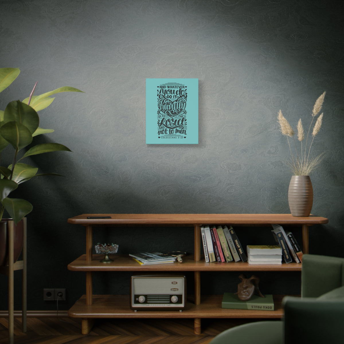 Scripture Canvas As To The Lord Colossians 3:23 Christian Wall Art Bible Verse Print Ready to Hang