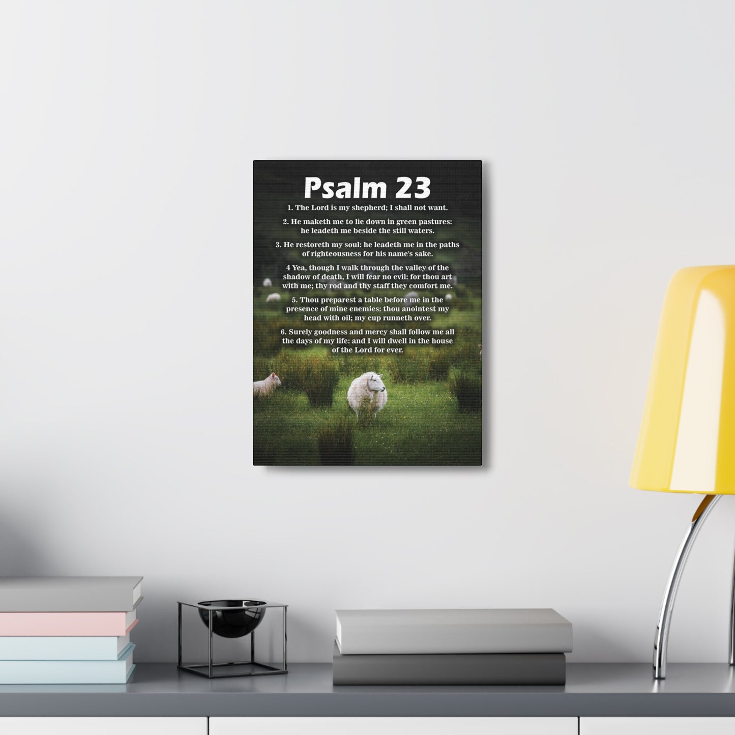 The Lord is My Shepherd Psalm 23:3 Christian Wall Art Bible Verse Print Ready to Hang