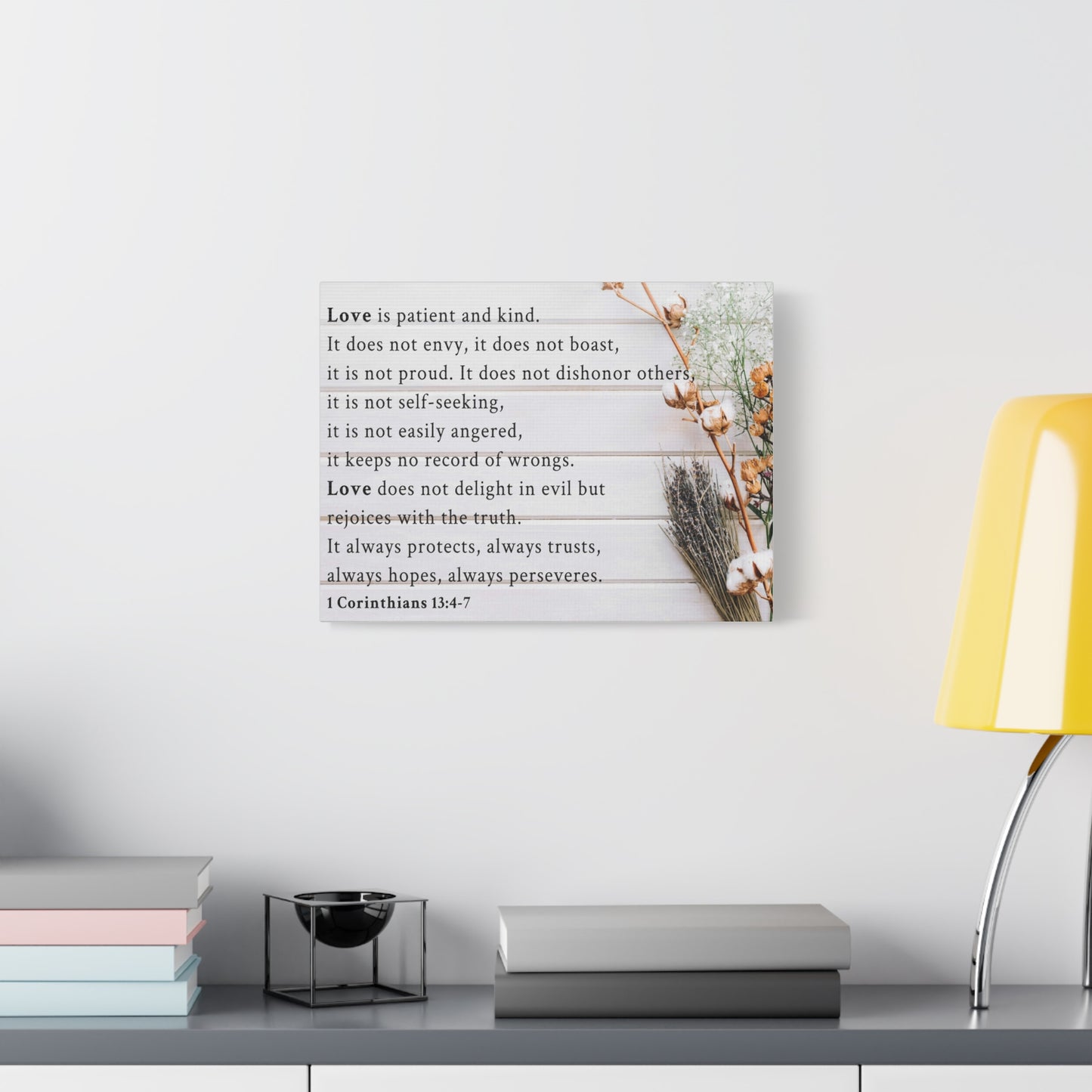 Scripture Walls Love is 1 Corinthians 13:4-7 Bible Verse Canvas Christian Wall Art Ready to Hang Unframed