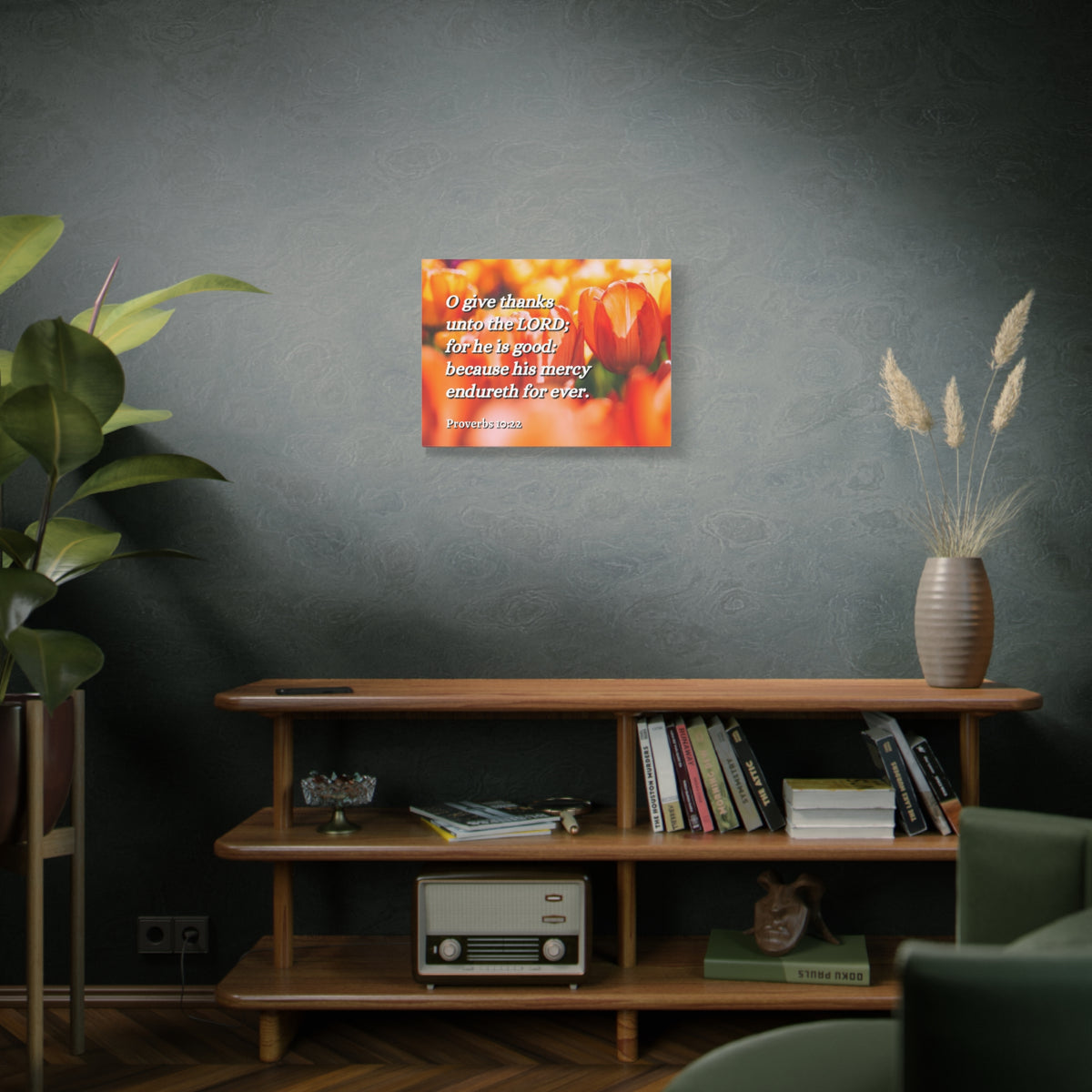 Scripture Canvas The Blessing Proverbs 10:22 Christian Wall Art Bible Verse Print Ready to Hang
