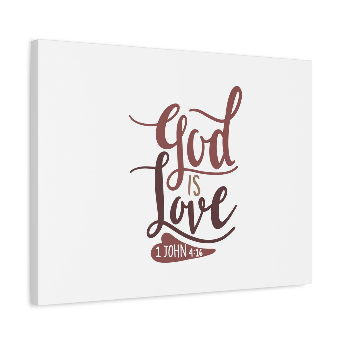 Scripture Canvas God Is Love 1 John 4:16 Christian Wall Art Bible Verse Print Ready to Hang