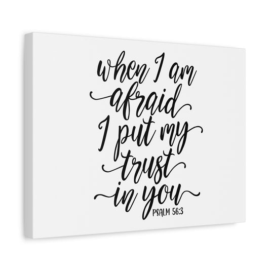 Scripture Canvas I Put My Trust In You Psalm 56:3 Christian Wall Art Bible Verse Print Ready to Hang