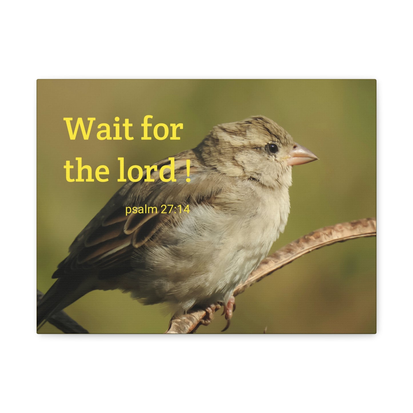 Wait For The Lord Psalm 27:14 Bible Verse Canvas Christian Wall Art Ready to Hang