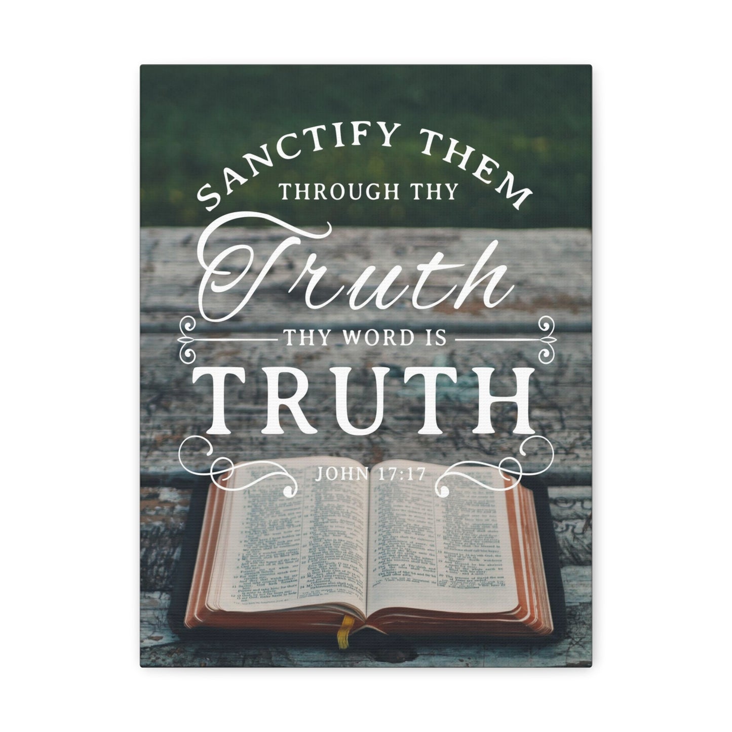 Thy Word is Truth John 17:17 Christian Wall Art Bible Verse Print Ready to Hang