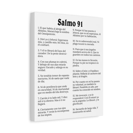 Scripture Walls Salmo 91 White Christian Wall Art Print Ready to Hang Unframed