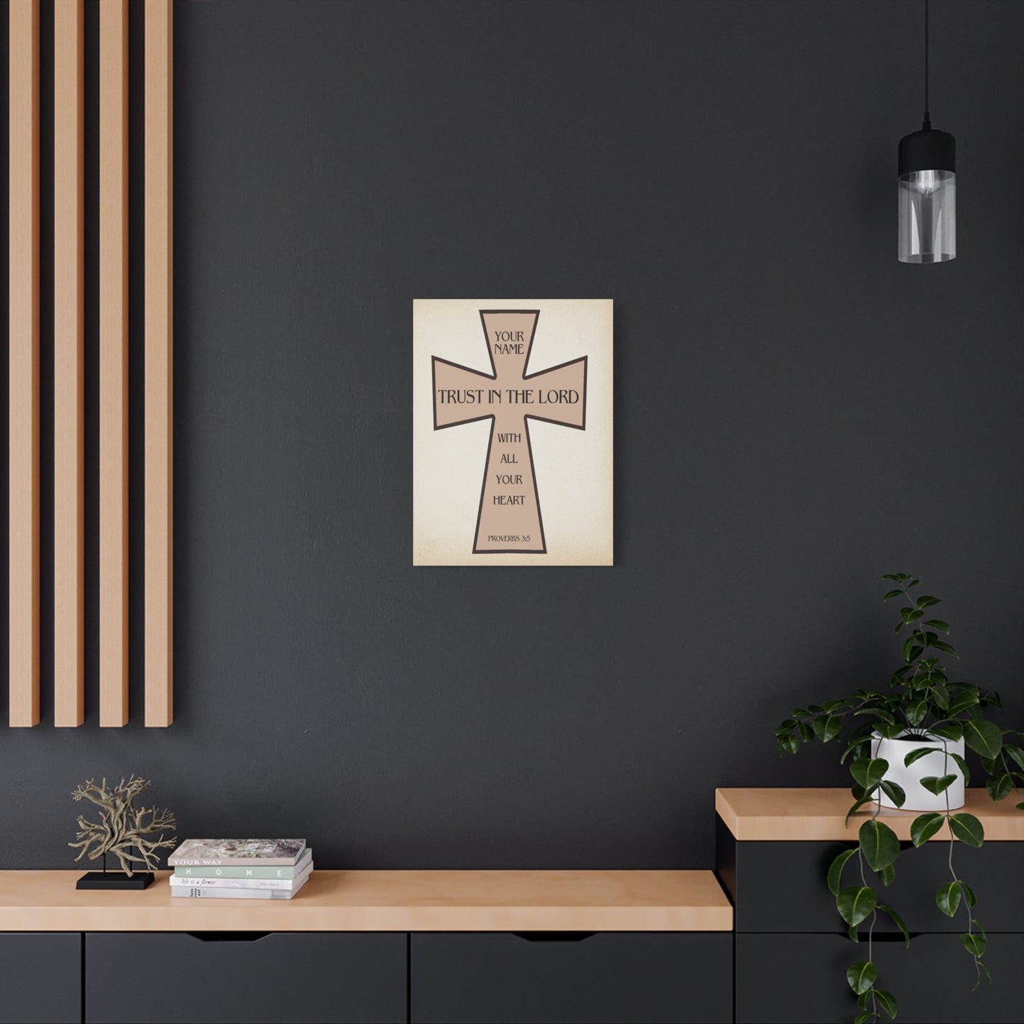 Proverbs 3:5 Trust in The Lord Cross Canvas Gallery Wraps