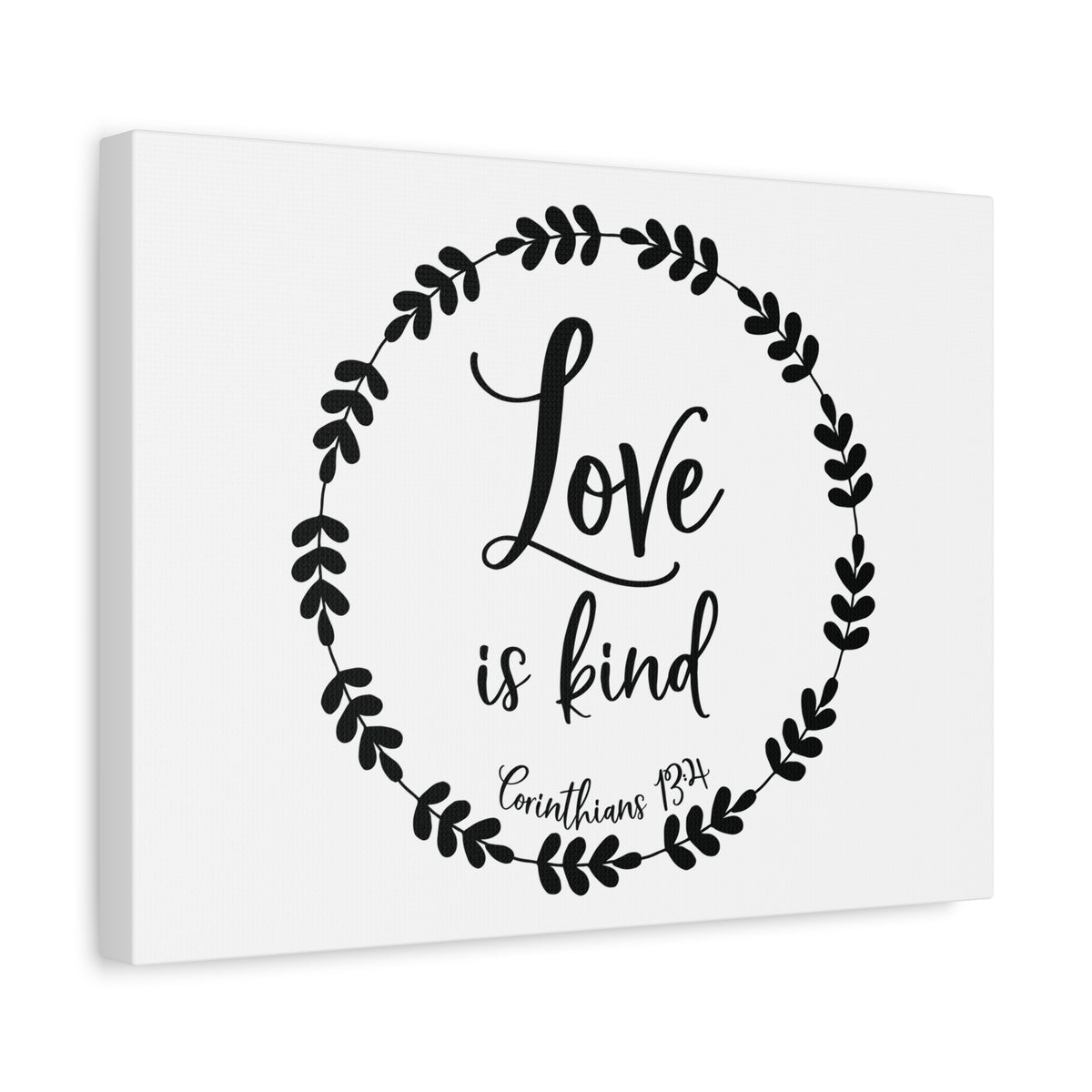 Scripture Canvas Love Is Kind Corinthians 13:4 Christian Wall Art Bible Verse Print Ready to Hang